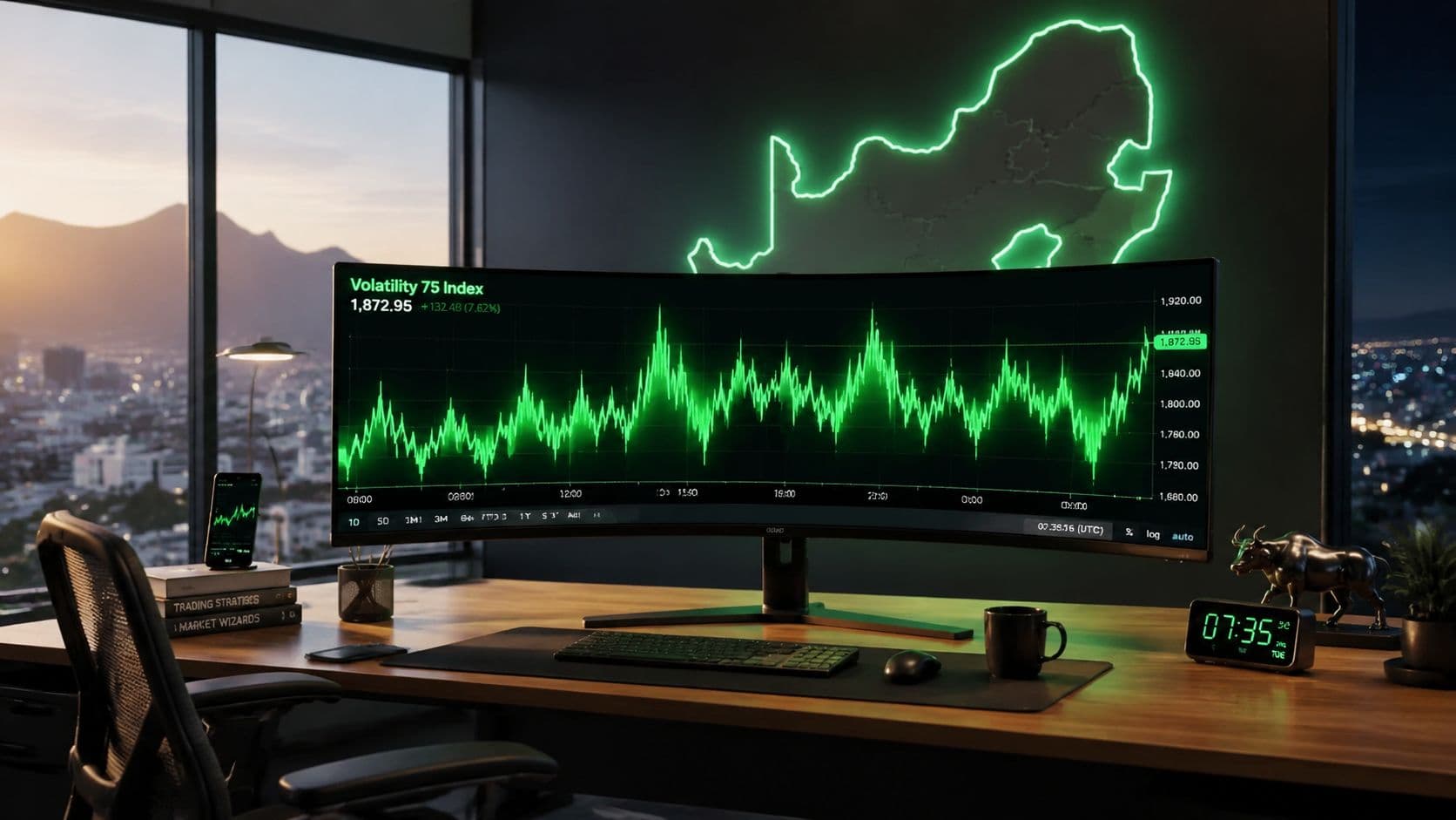 Featured image for blog post: Volatility 75 Index Explained for South African Traders